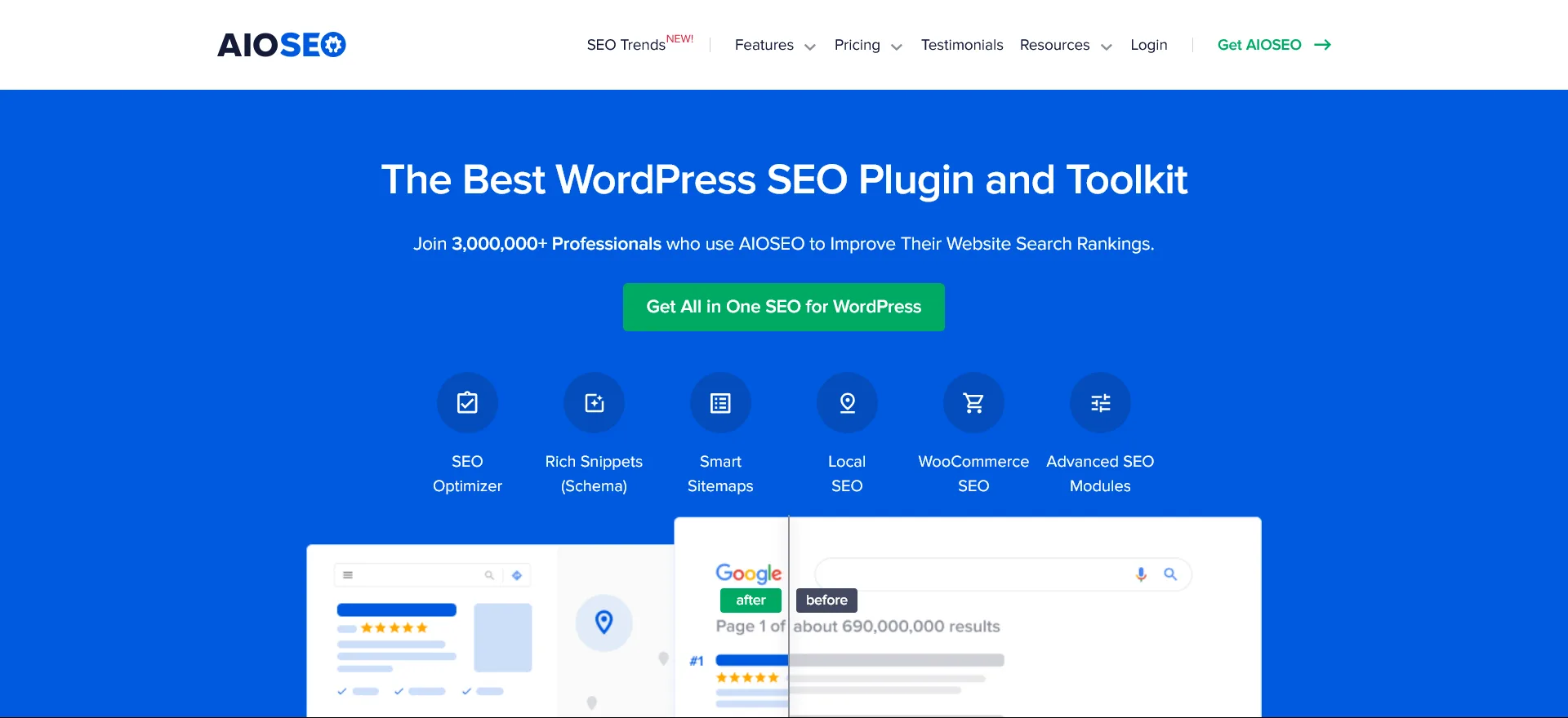 Blocksy homepage