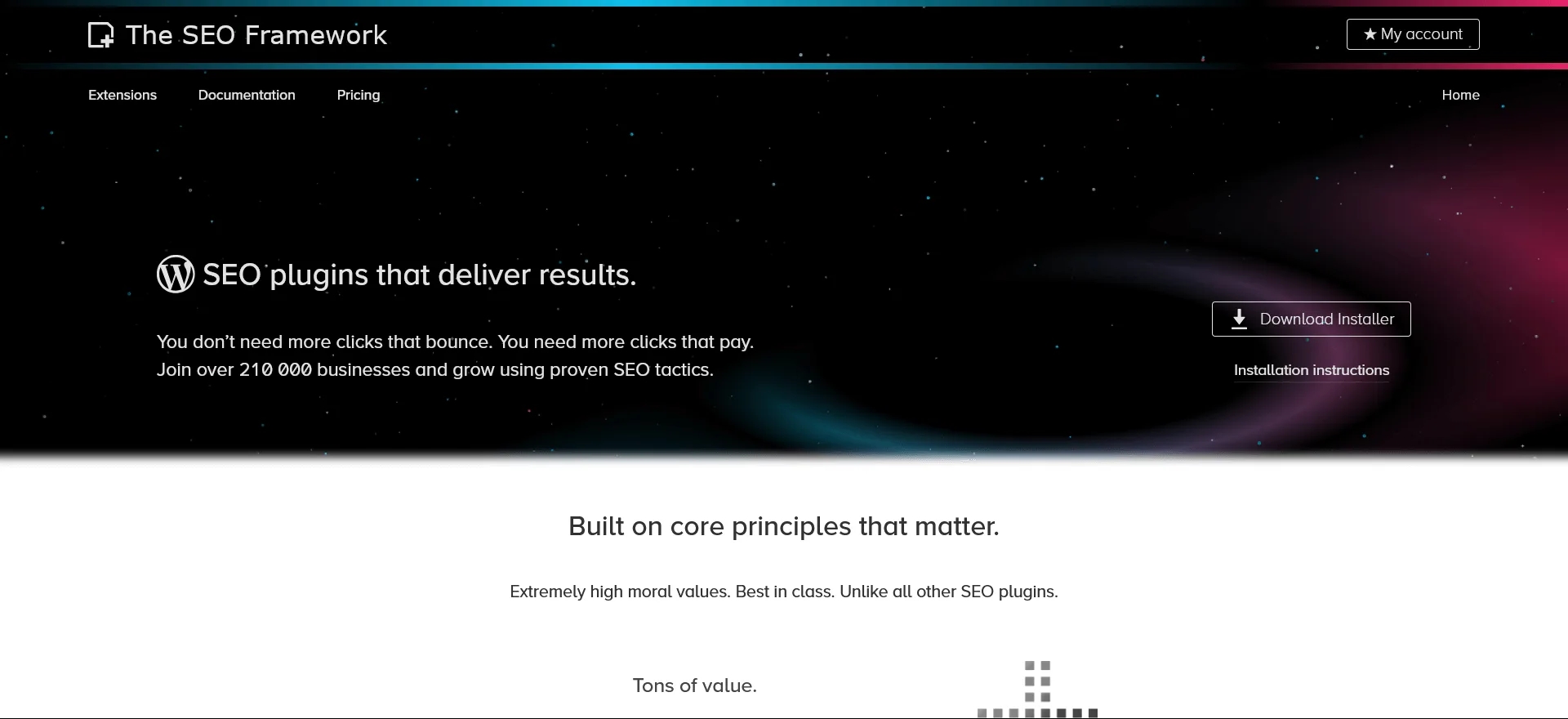 Blocksy homepage